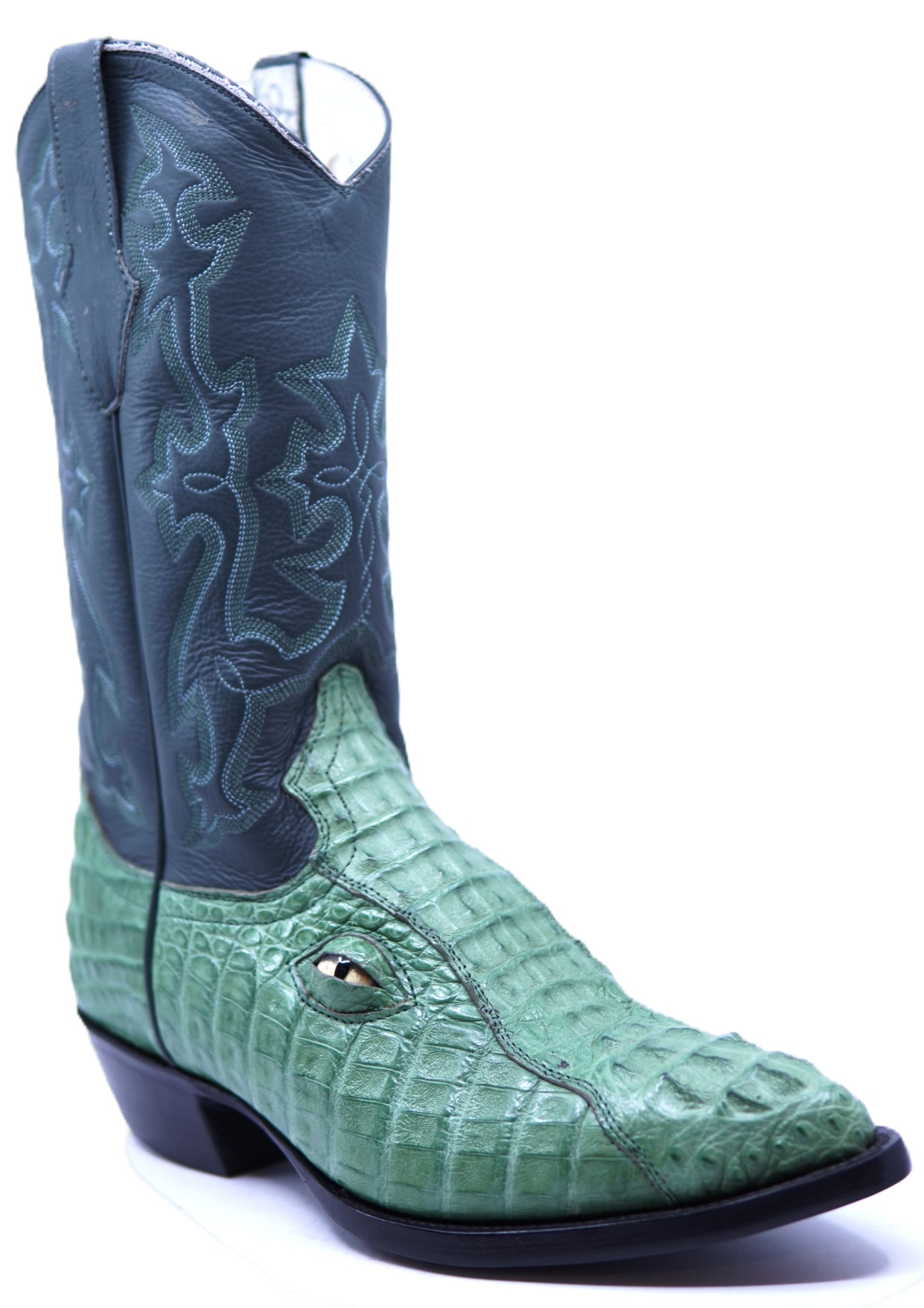 Hornback Caiman with Eyes Cowboy Boots image 2