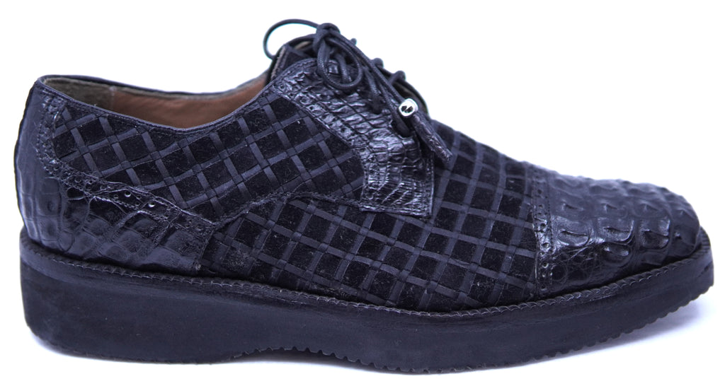 Hornback Crocodile & Fabric Leather Dress Shoe image 0