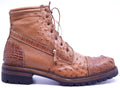 Genuine Crocodile Hornback & Ostrich Combat Boots image 0
