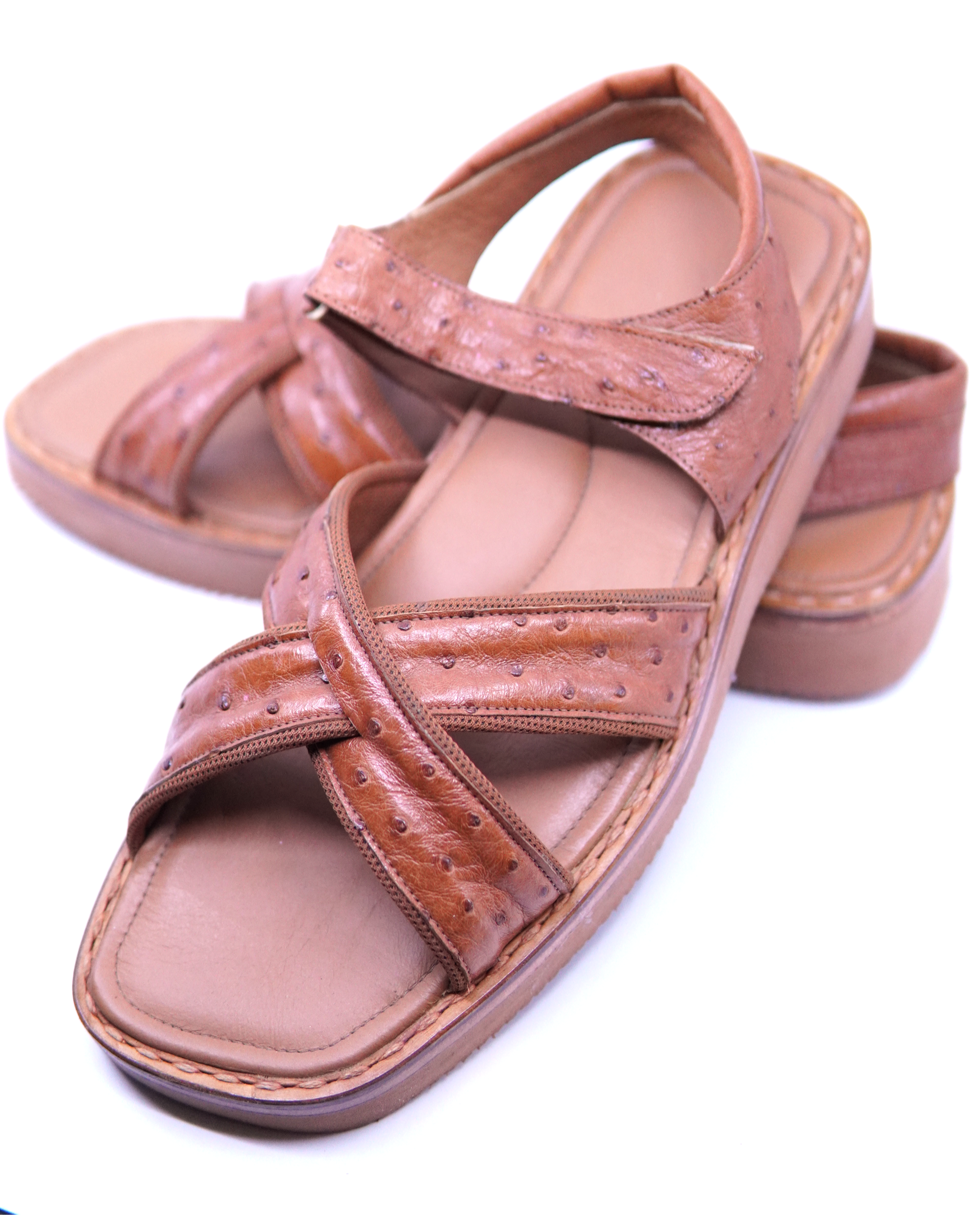 Ostrich Strap Sandals US 14 image 3