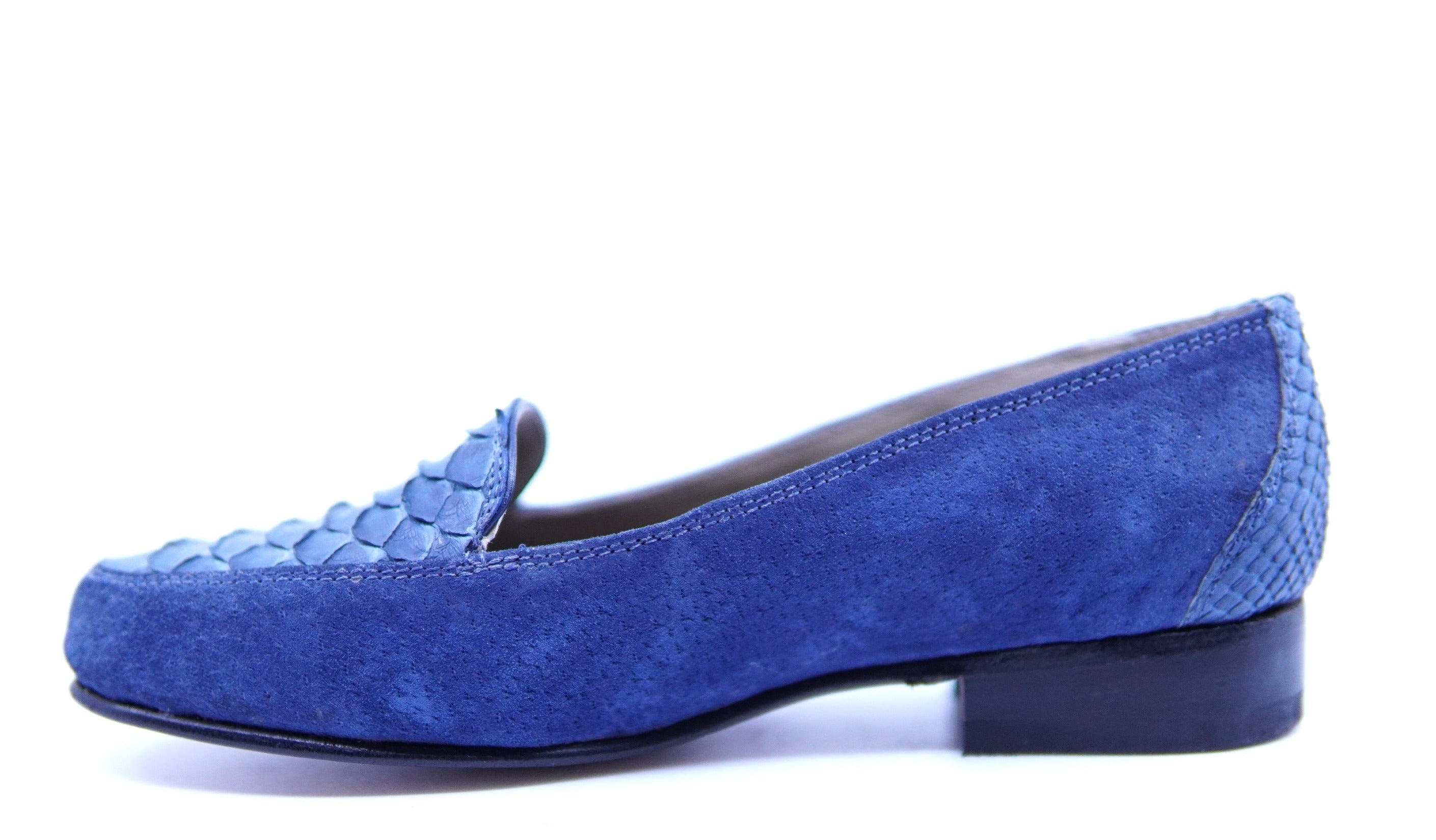 Robin Suede and Snake Leather Loafers IN STOCK image 3
