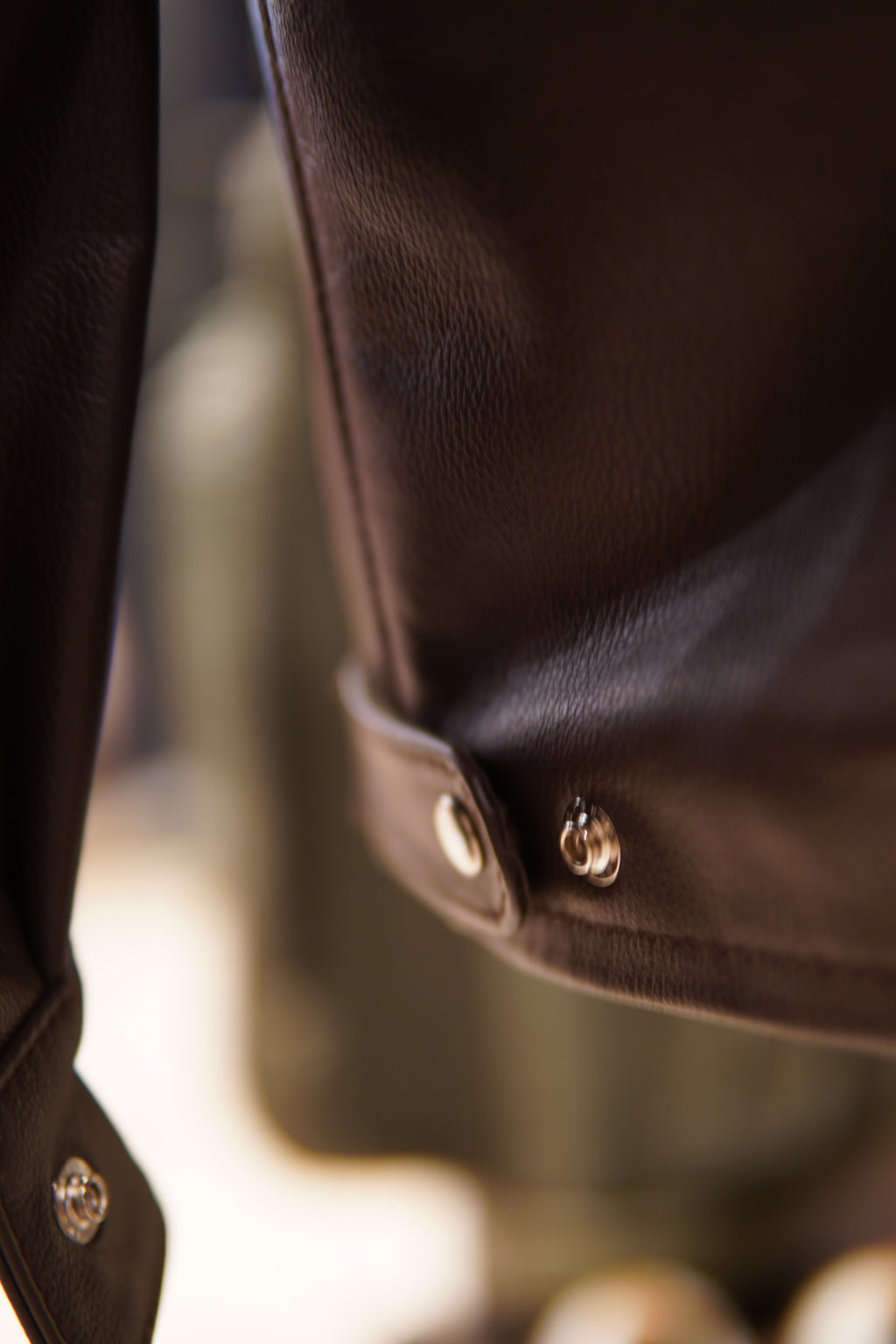 Brown Leather Jacket US Men's XL image 2