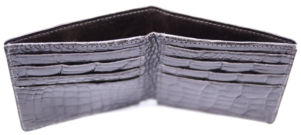 Genuine Glossy Brown Bi-Fold Wallet image 2