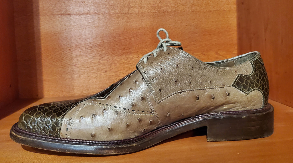 Ostrich and Alligator Dress Shoe US Men's 11.5 image 3