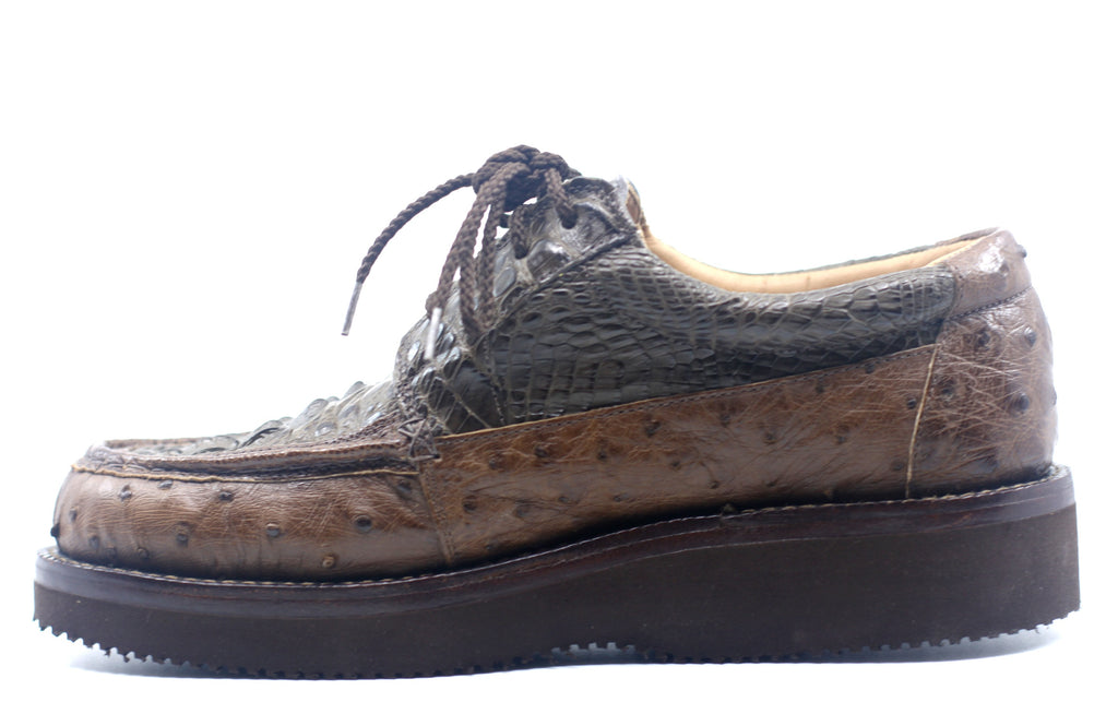 Hornback Caiman and Ostrich Soft Sole US Men's 8 image 2