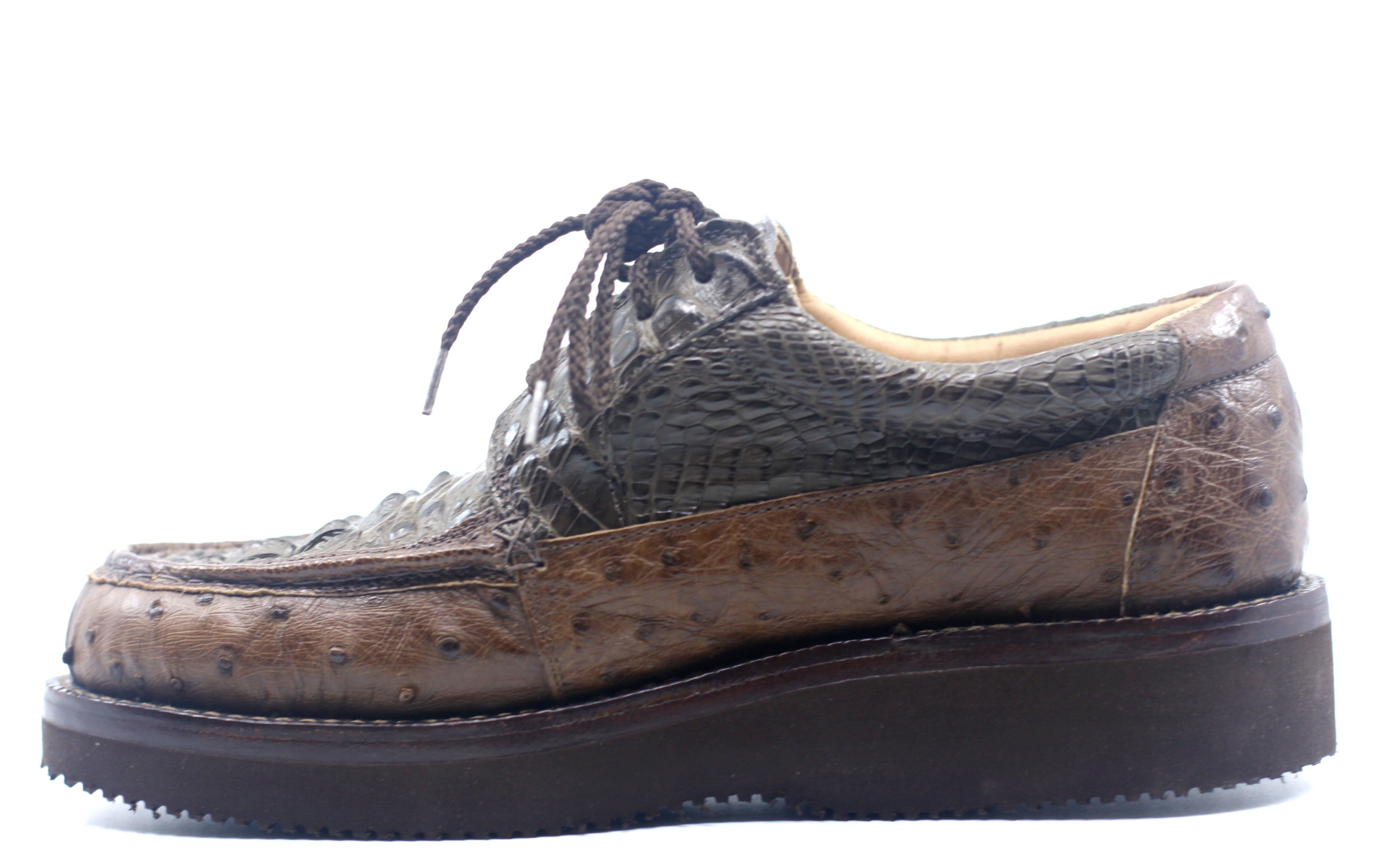 Hornback Caiman and Ostrich Soft Sole US Men's 8 image 2