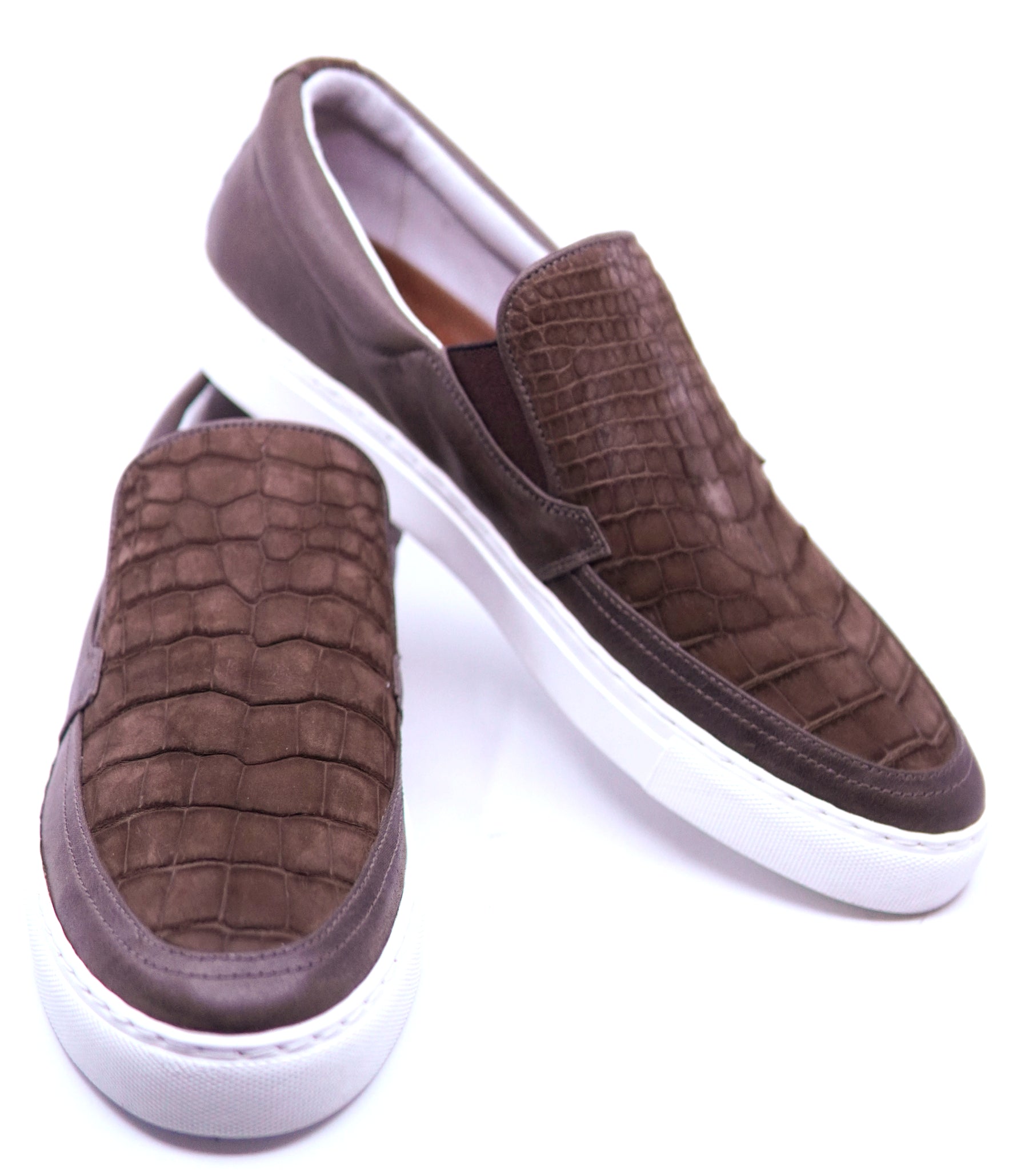 Alligator Suede & Leather Slip-on Sneaker image 3