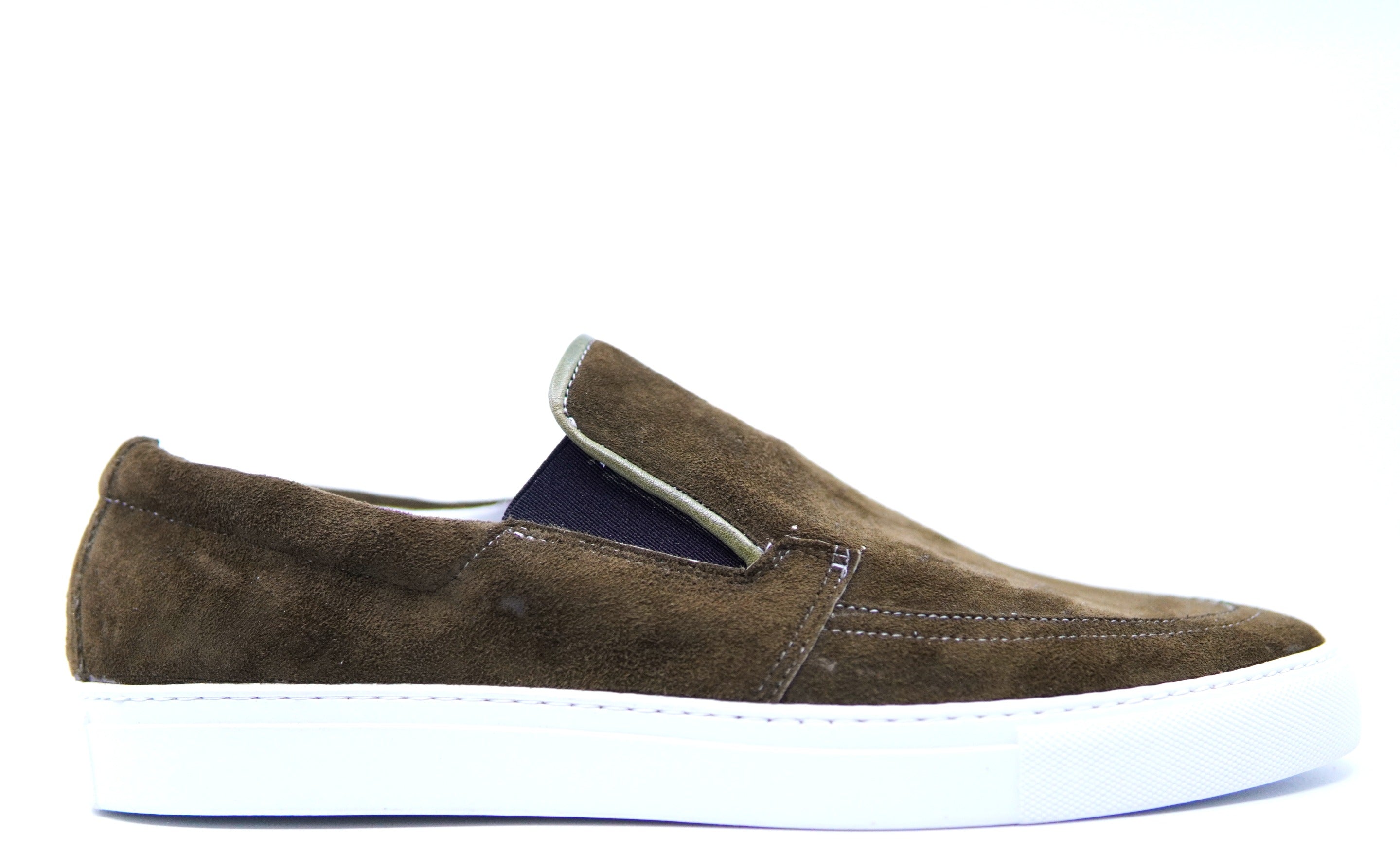 Olive Suede Slip On Sneaker US Men's 11 image 0