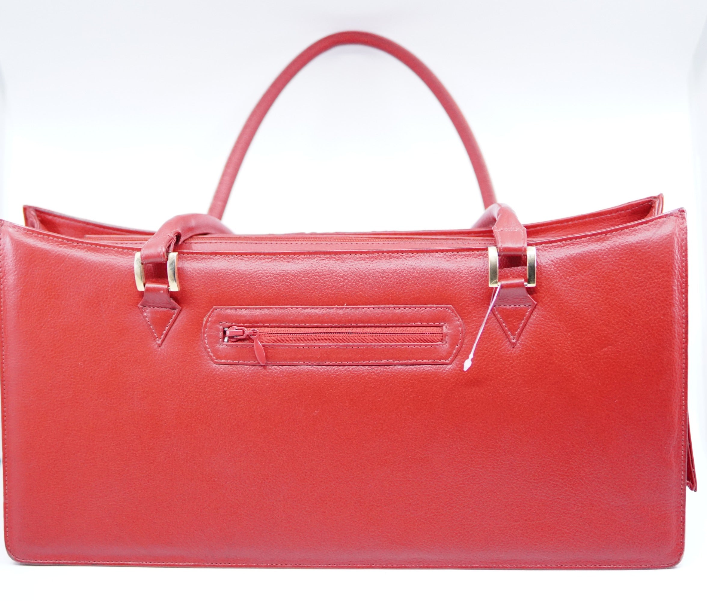 Large Red Leather Bow Purse image 2