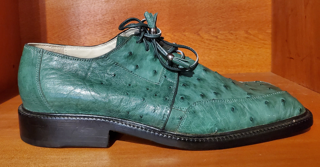 Green Ostrich Dress Shoe US Men's 10.5 image 0
