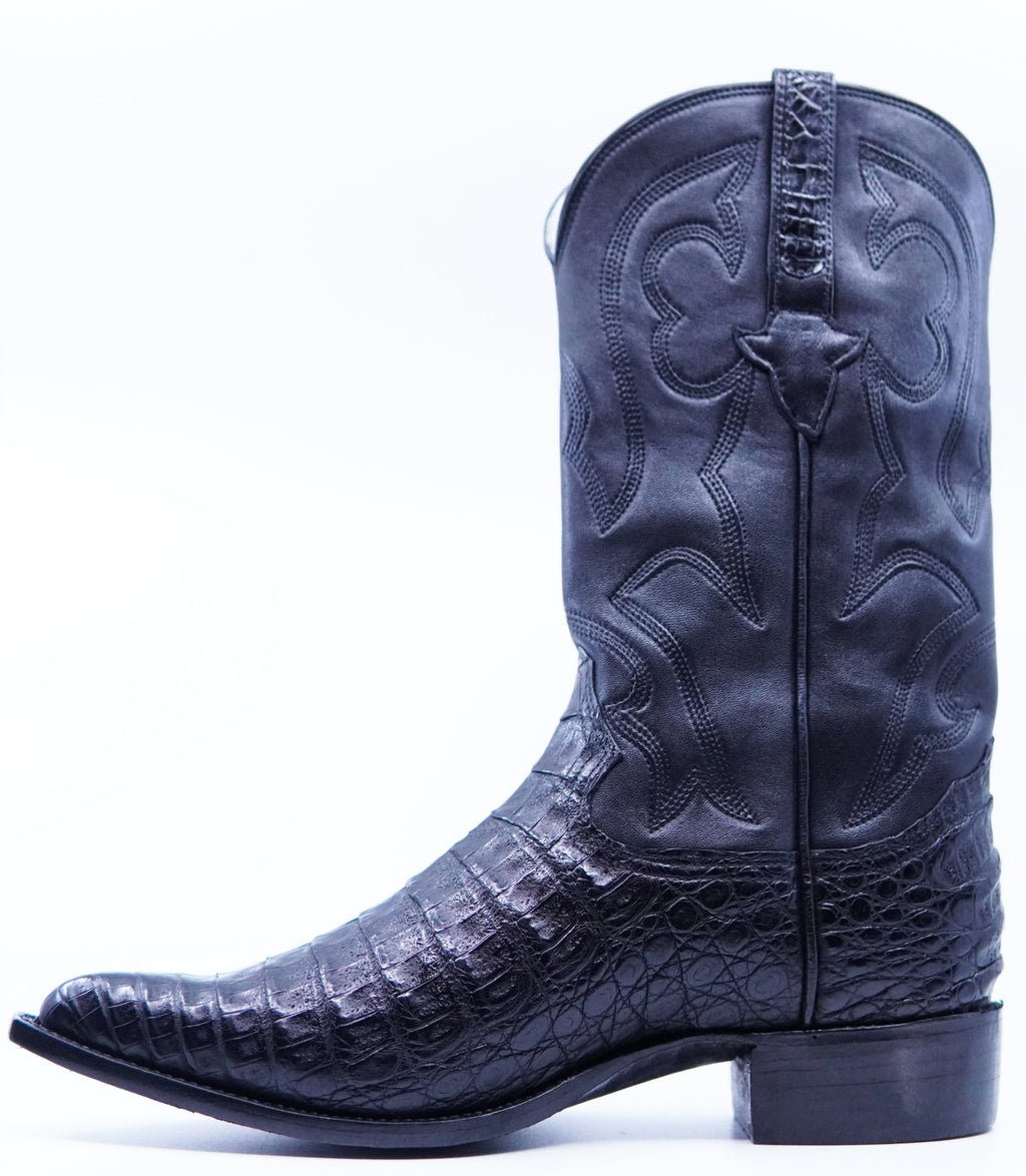 Black Caiman Belly Cowboy Boots US Men's 8.5 image 2