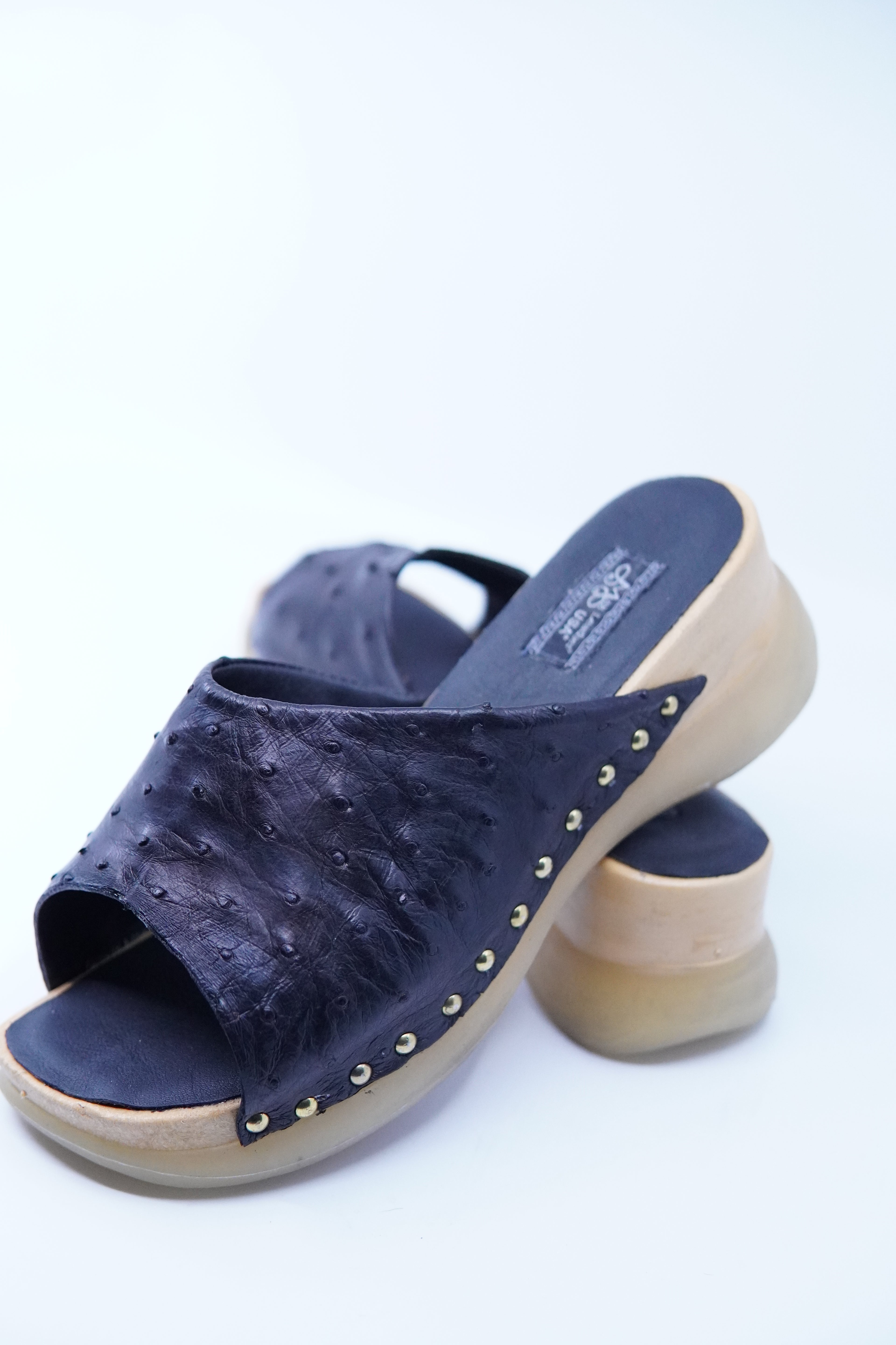 Cognac Ostrich Clog US Women's 11 image 4