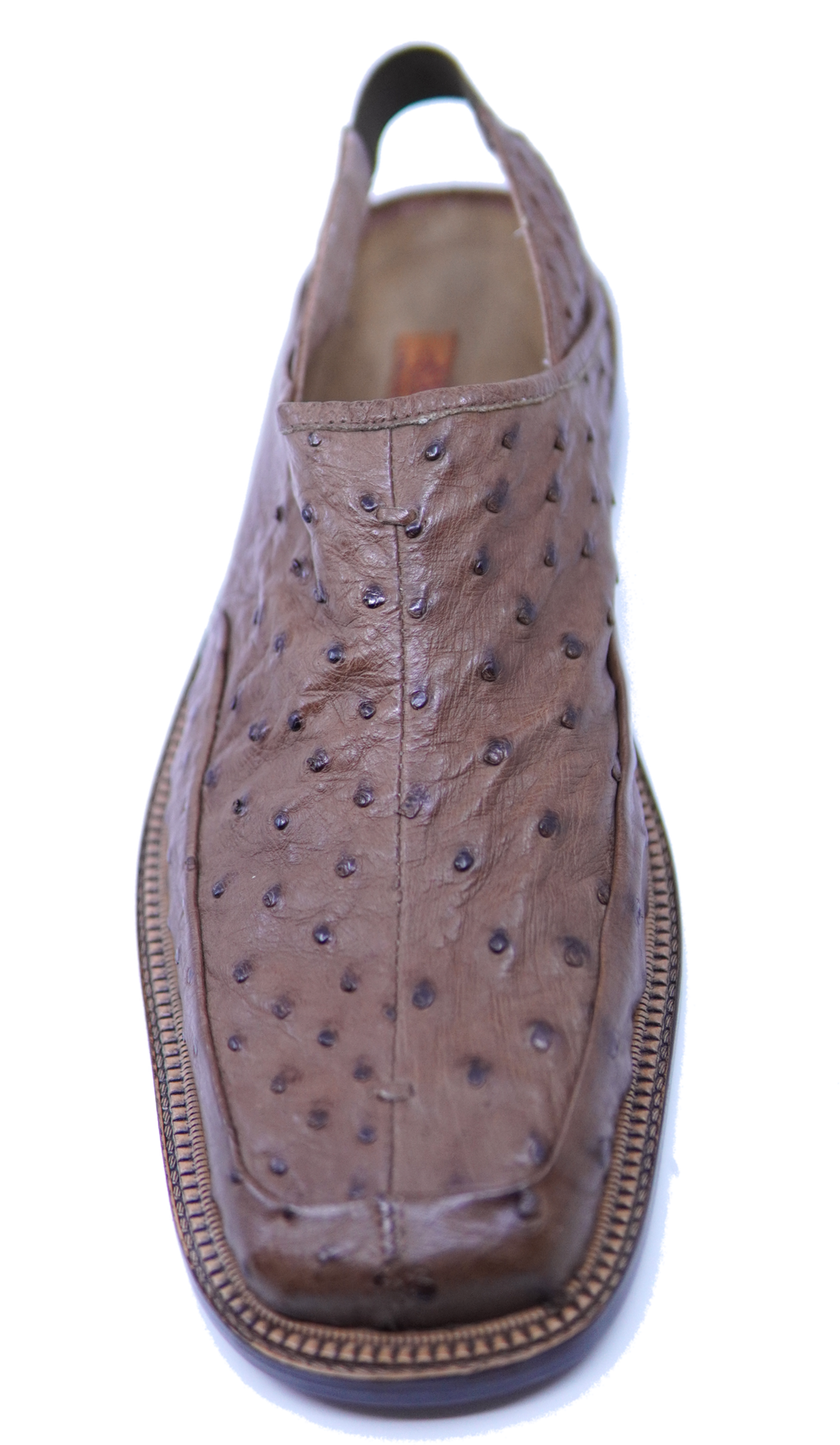 Brown Ostrich Sandals US 12.5 image 1