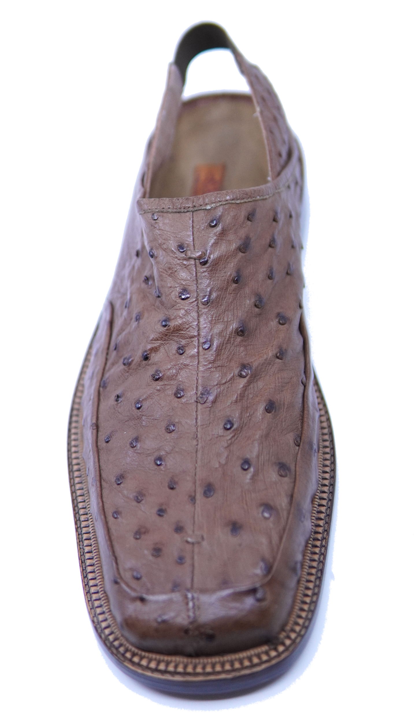 Brown Ostrich Sandals US 12.5 image 1