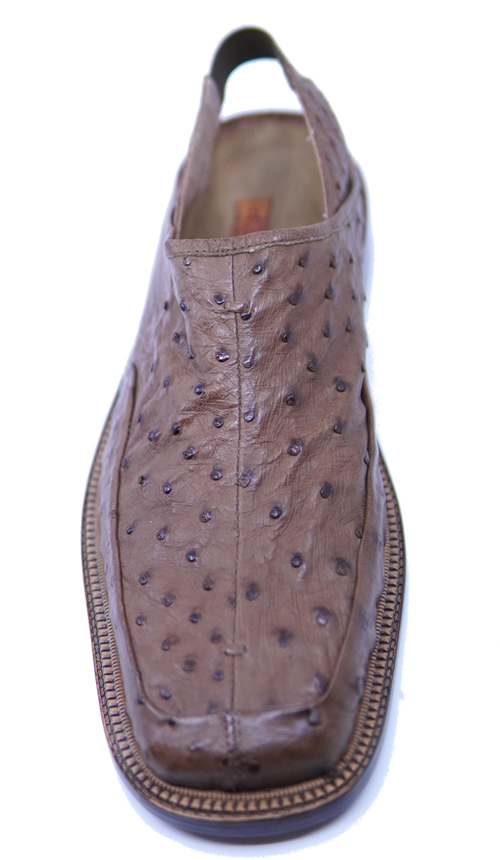 Brown Ostrich Sandals US 12.5 image 1
