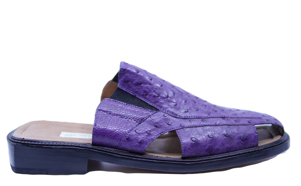 Purple Ostrich Sandals US 9.5 image 0