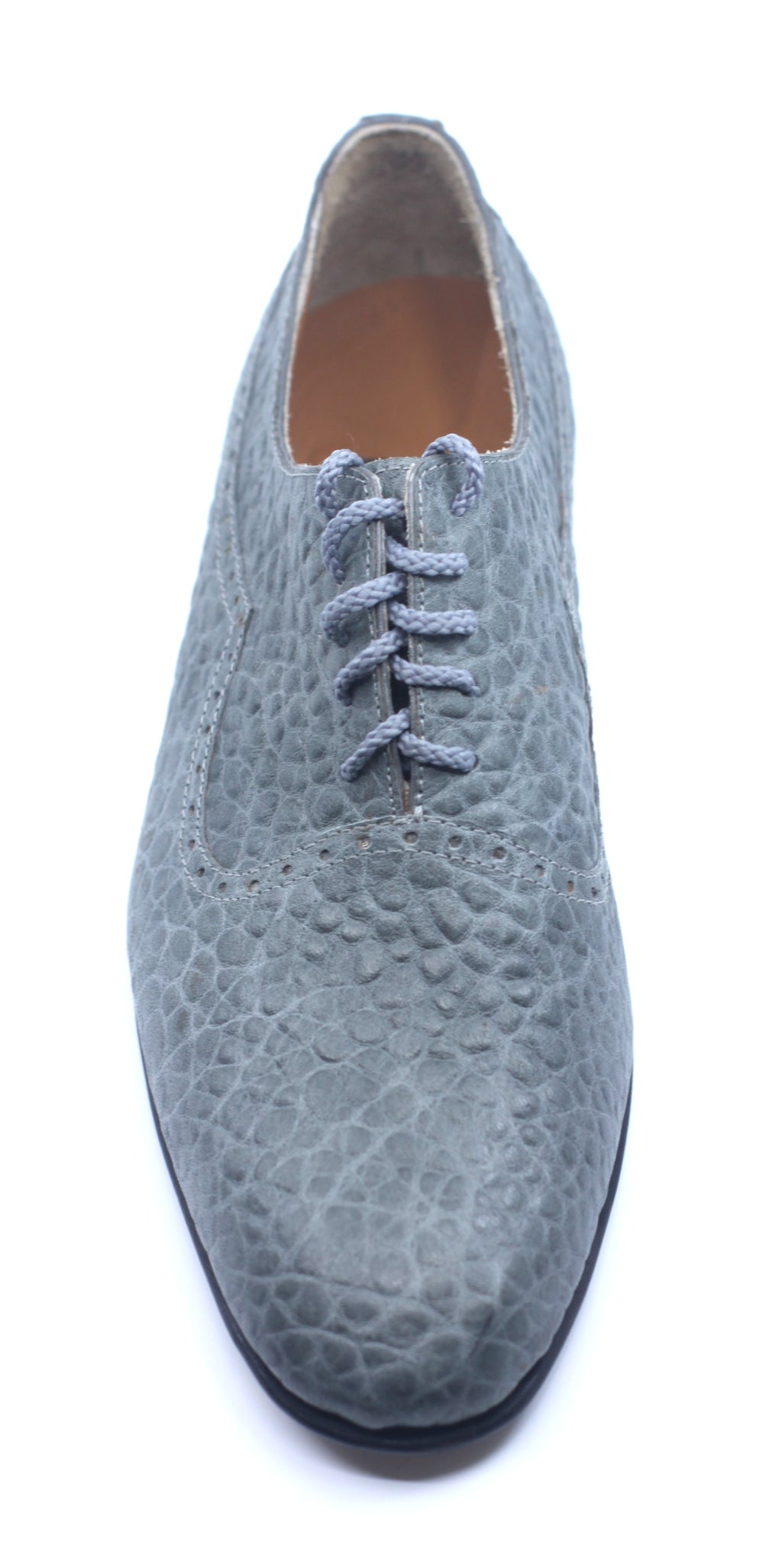 Grey Textured Leather Dress shoe US 9 image 1