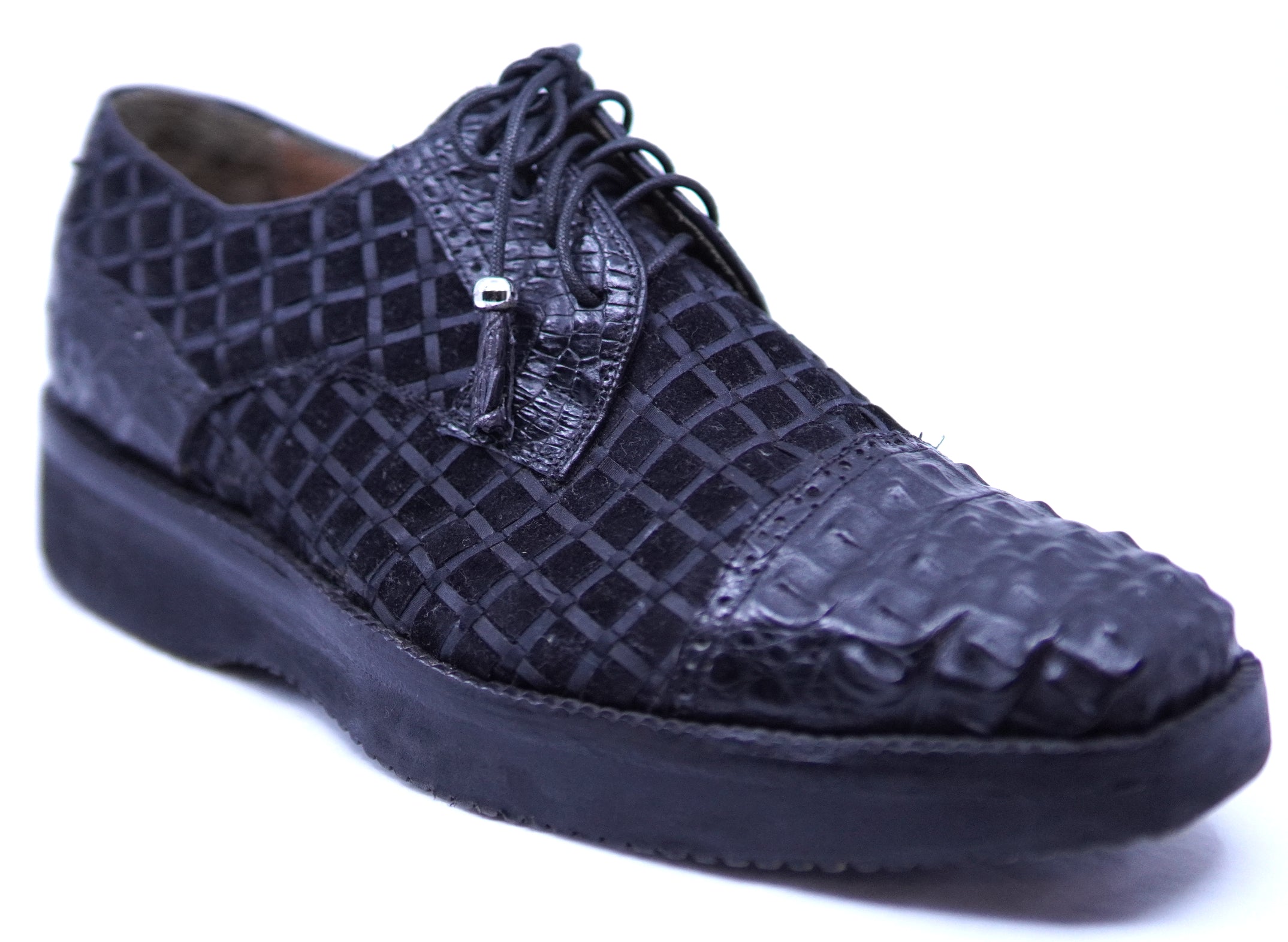 Hornback Crocodile & Fabric Leather Dress Shoe image 2