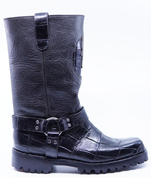 Alligator Belly Motorcycle Boots US Men's 9.5 image 0