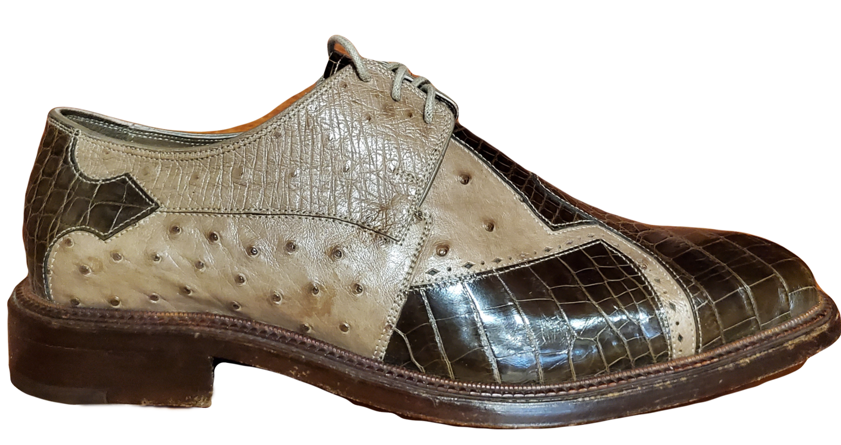 Ostrich and Alligator Dress Shoe US Men's 11.5 image 0