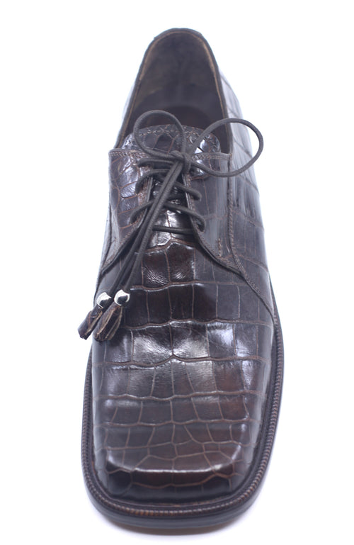 Brown Alligator Belly 1F US Men's 10 EE image 1