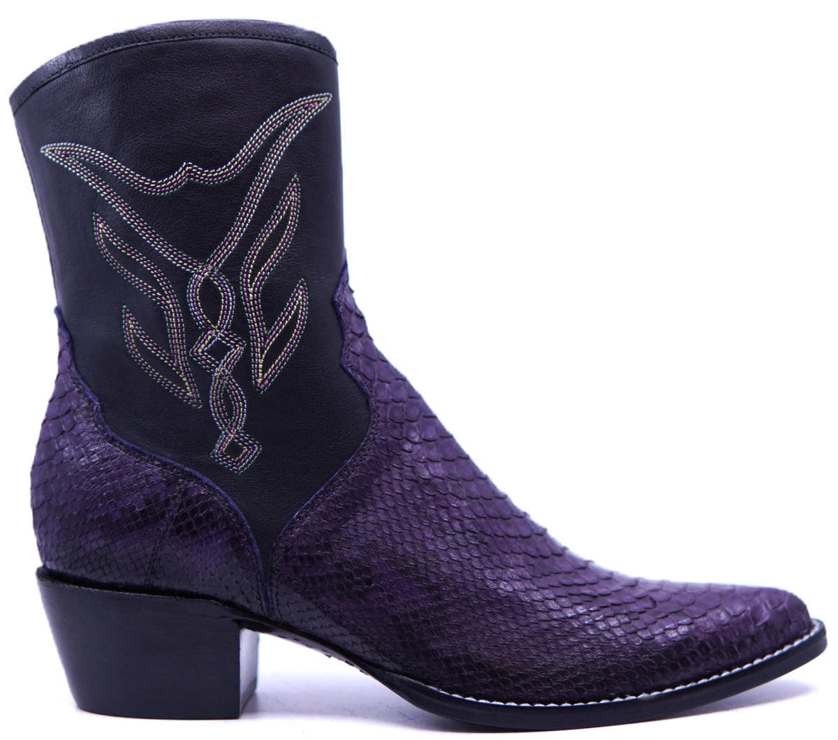 Purple Python Pumps Genuine Purple Python Botin 9-US Womens – Max Leather Inc.