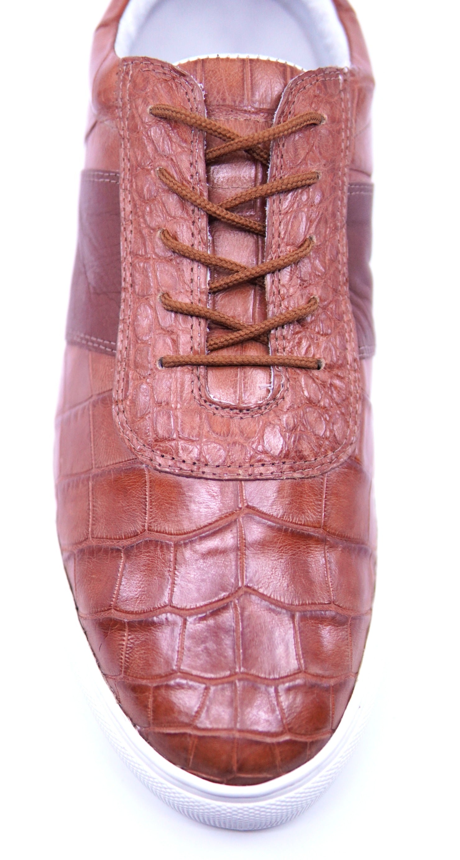 Cognac Alligator Belly Sneakers US 9.5 image 1