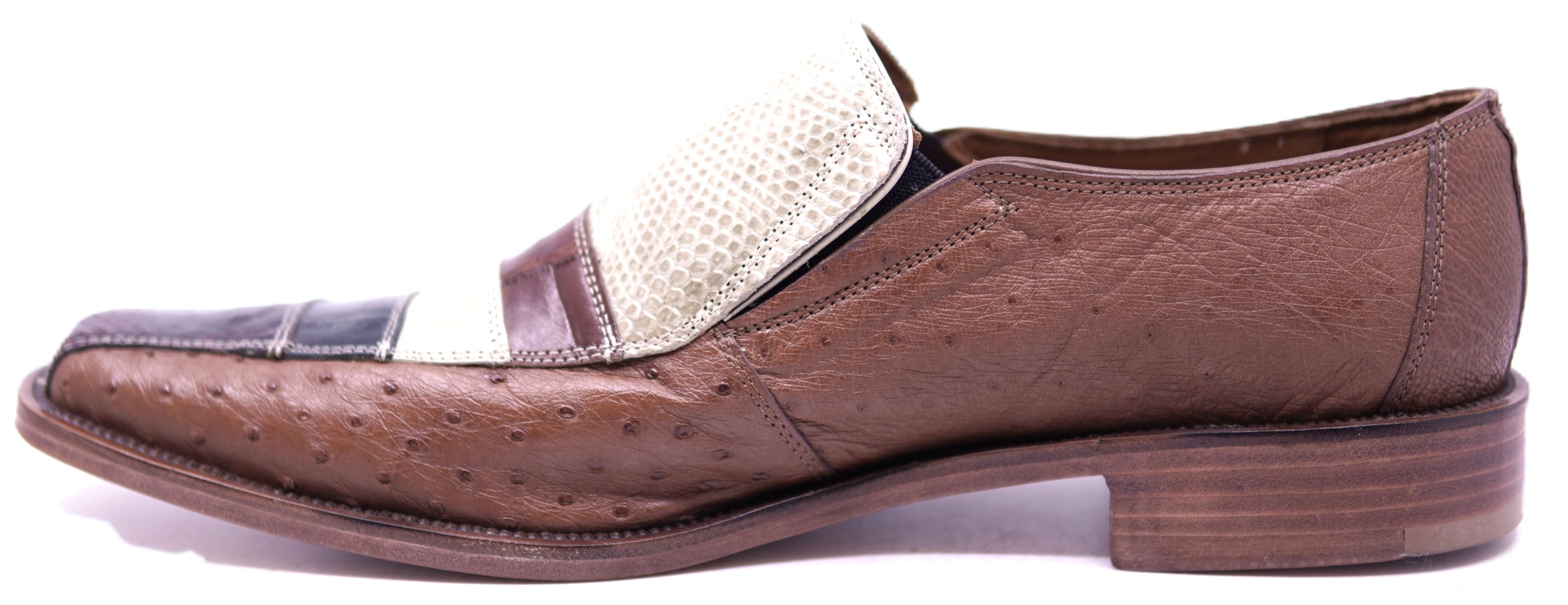 Genuine Ostrich & Alligator Loafer Dress Shoe 12.5-US Men's image 1