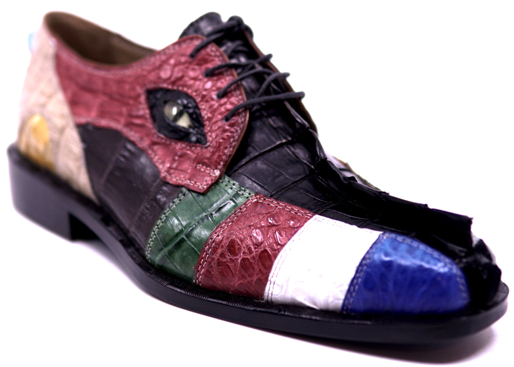 Colorful Crocodile Tail Dress Shoe With eyes image 2