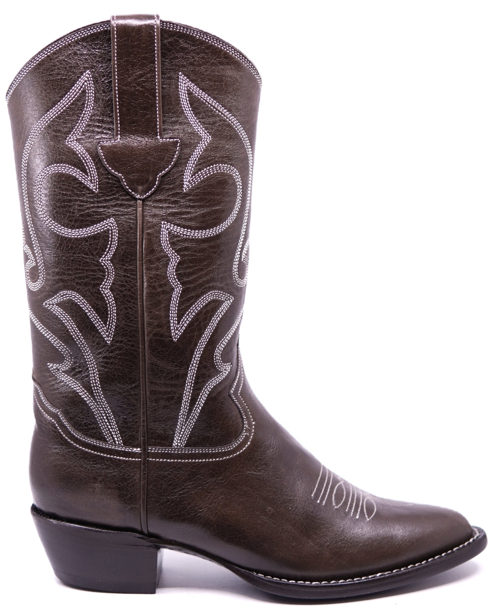 Genuine Brown Leather Cowboy Boots image 0