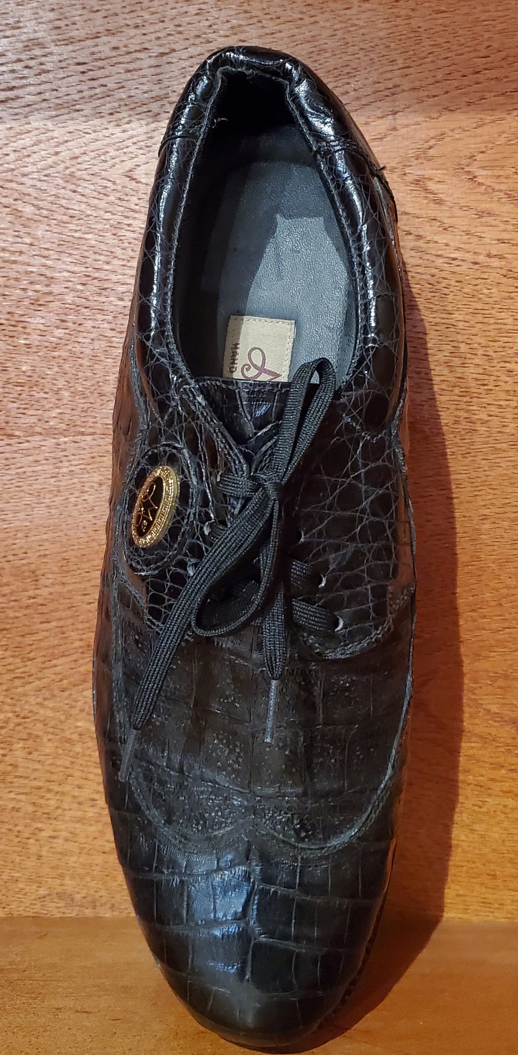 Black Crocodile Golf Shoe US Men's 10 image 2
