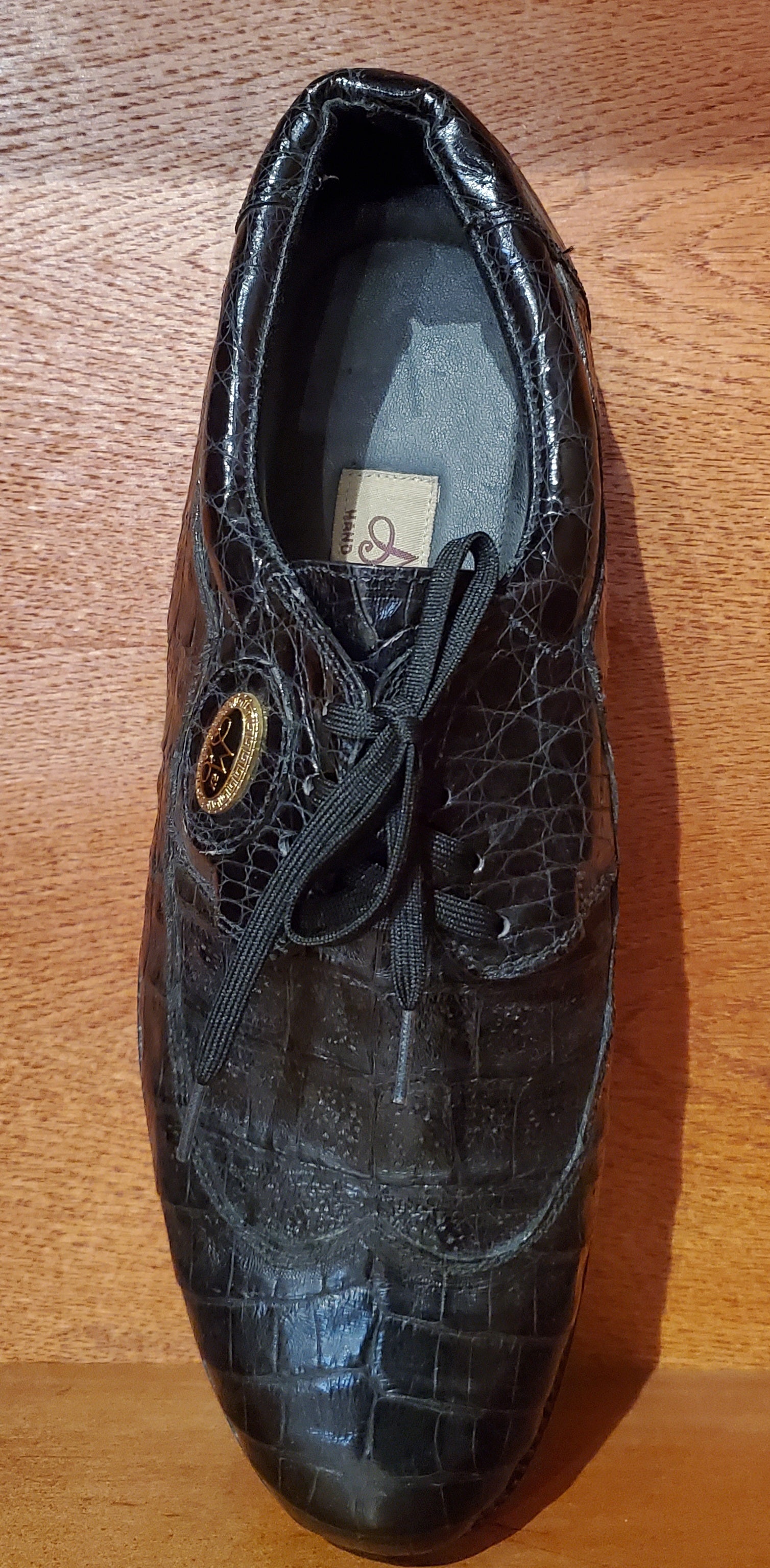 Black Crocodile Golf Shoe US Men's 10 image 2