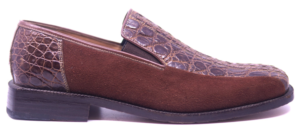 Genuine Suede & Alligator Loafer Dress Shoe image 0