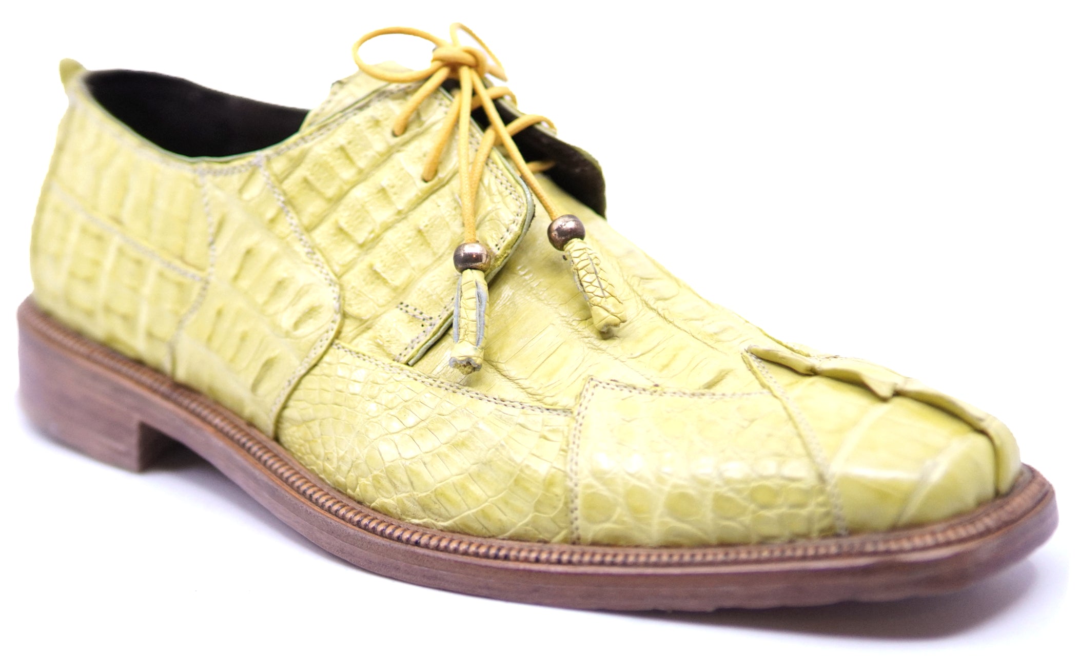 007 Yellow Crocodile Tail Dress Shoe image 2