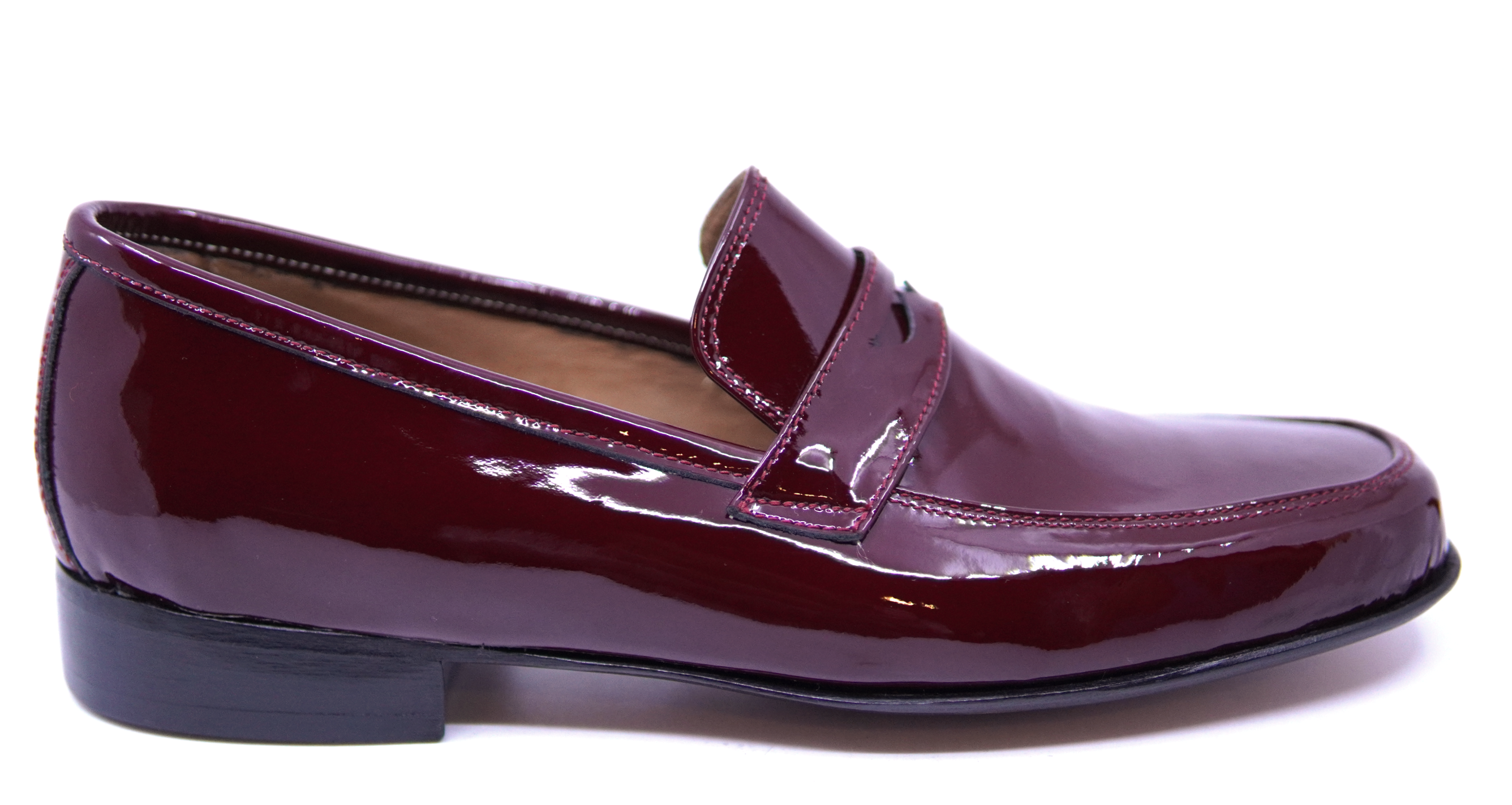 Burgundy Patent Loafers US 10 image 0