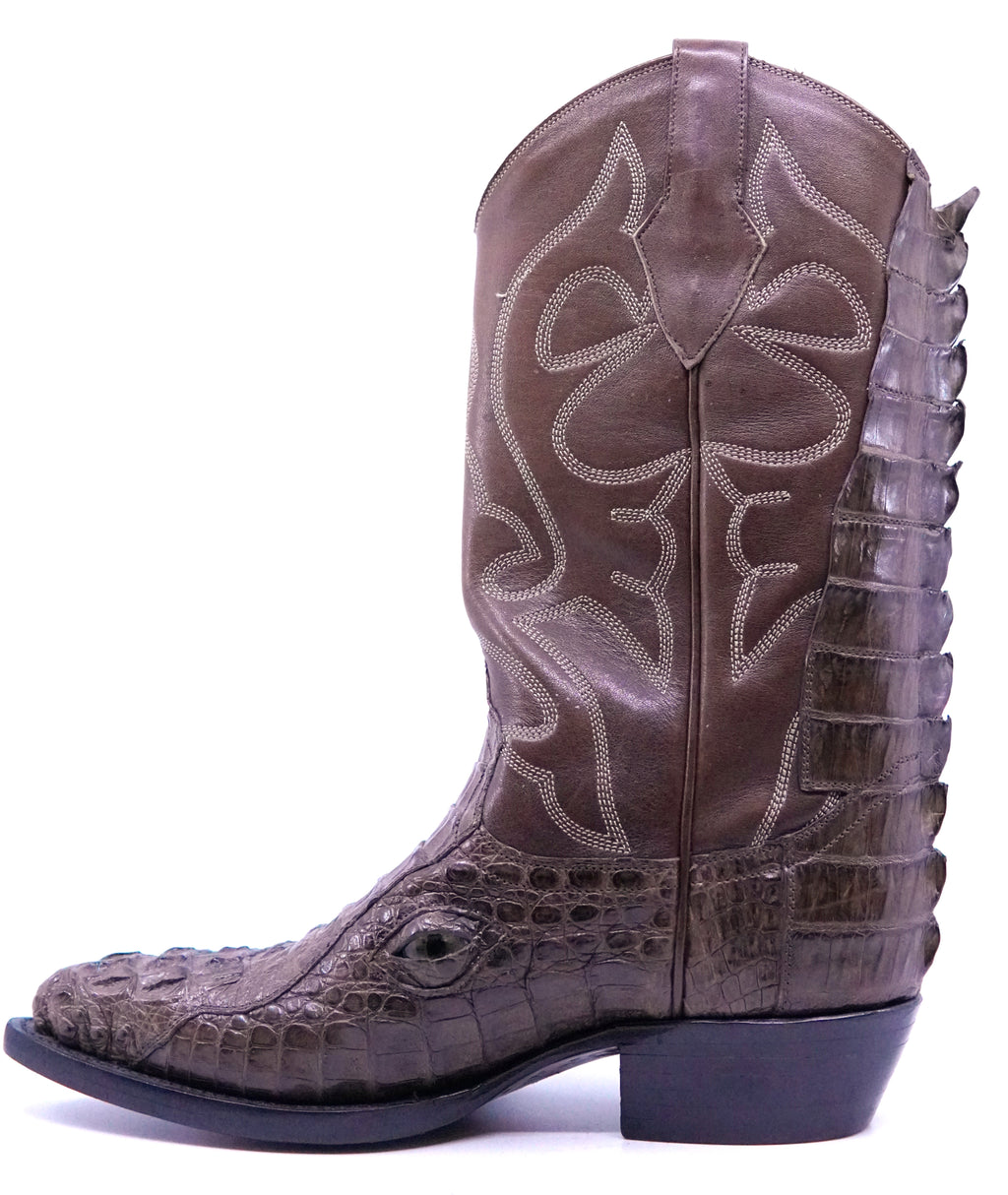 Hornback Caiman Boots with Eyes and Tails Men's 7.5 image 2