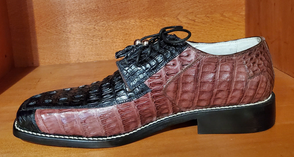 Full Crocodile Burgundy & Black US 11 image 1