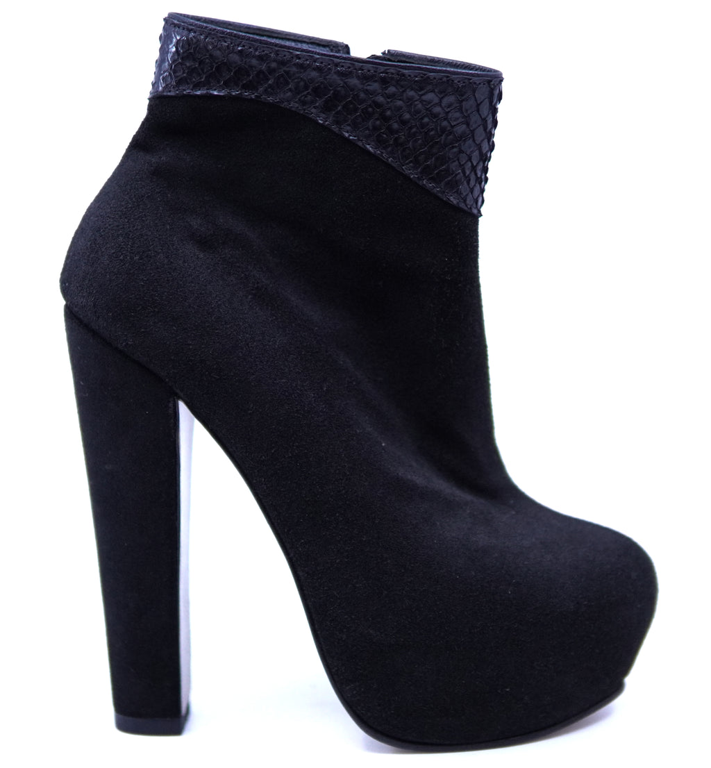 Suede and Snake Heel image 0