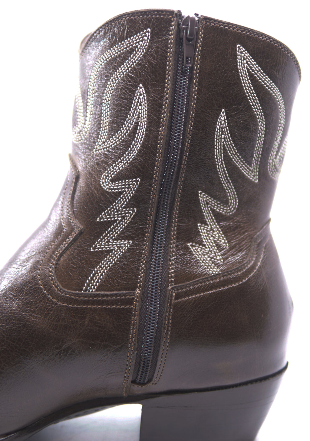 Dark Brown Leather Botin image 5