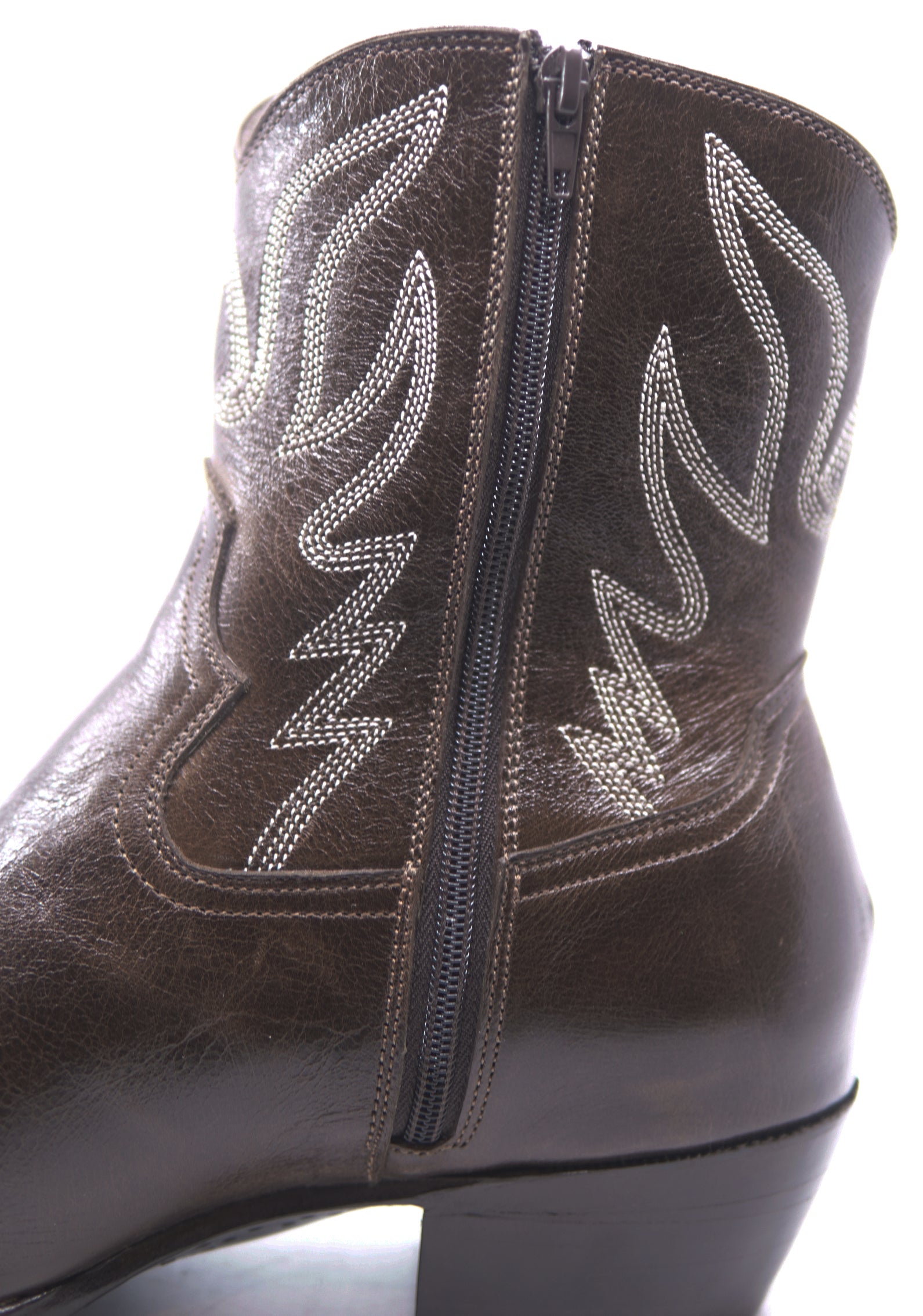 Dark Brown Leather Botin image 5