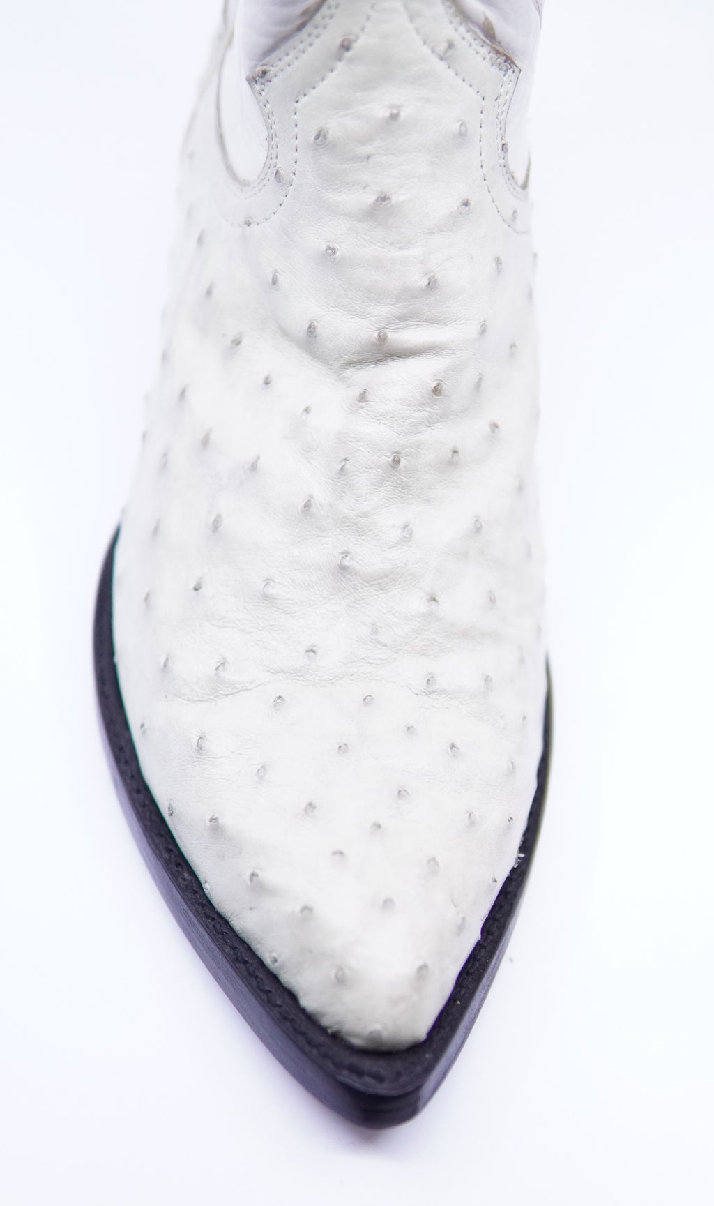 Bone Ostrich Boots IN STOCK image 1
