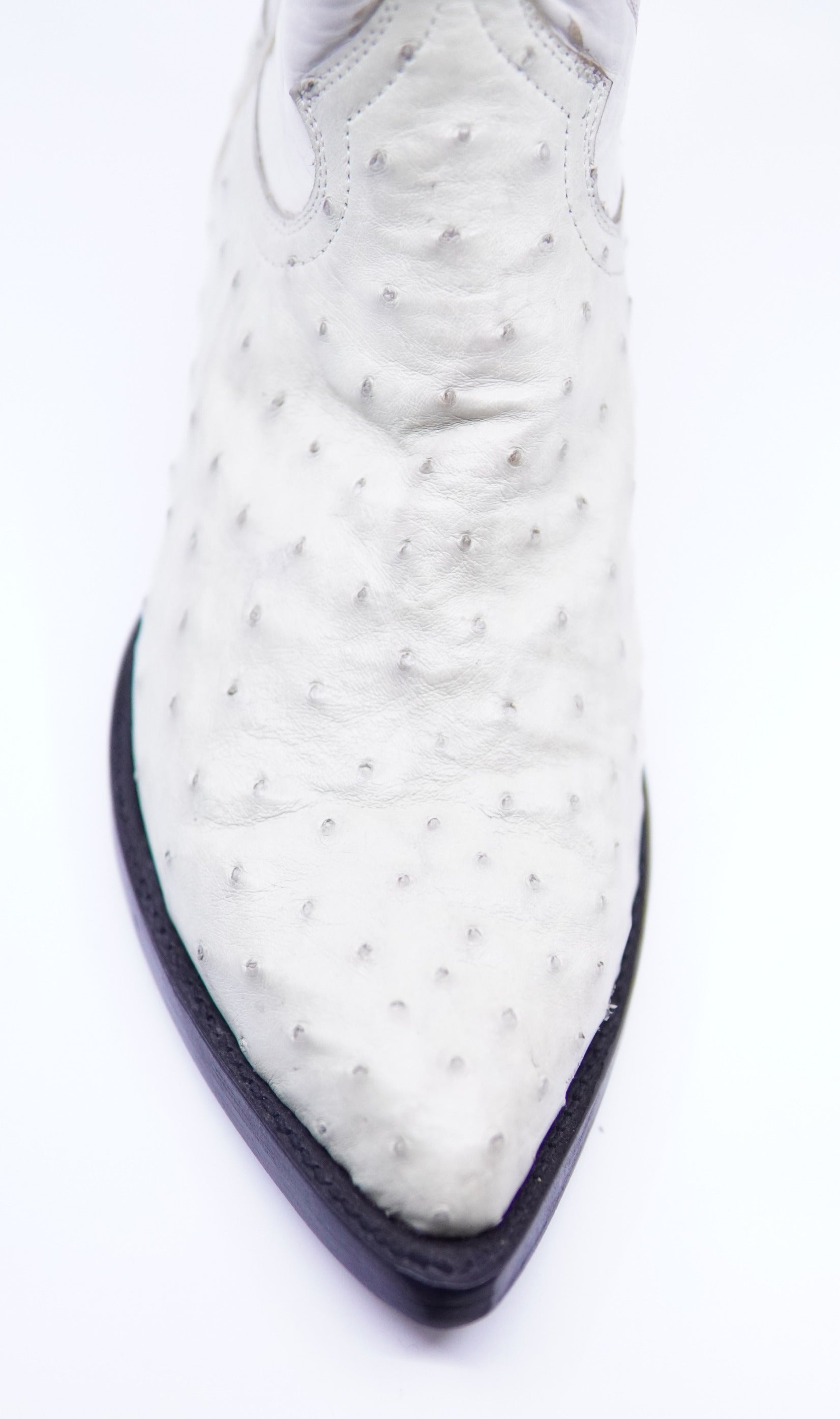 Bone Ostrich Boots IN STOCK image 1