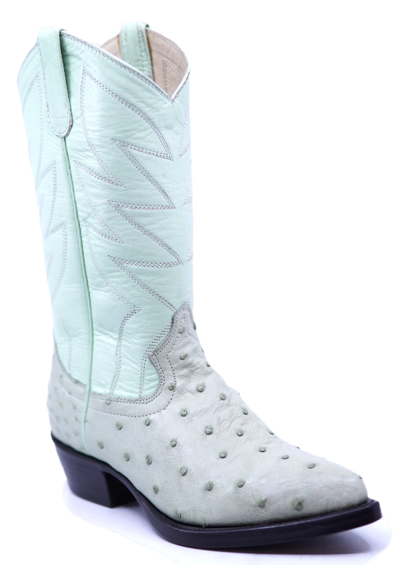 Genuine Mint Ostrich Cowboy Boots image 2