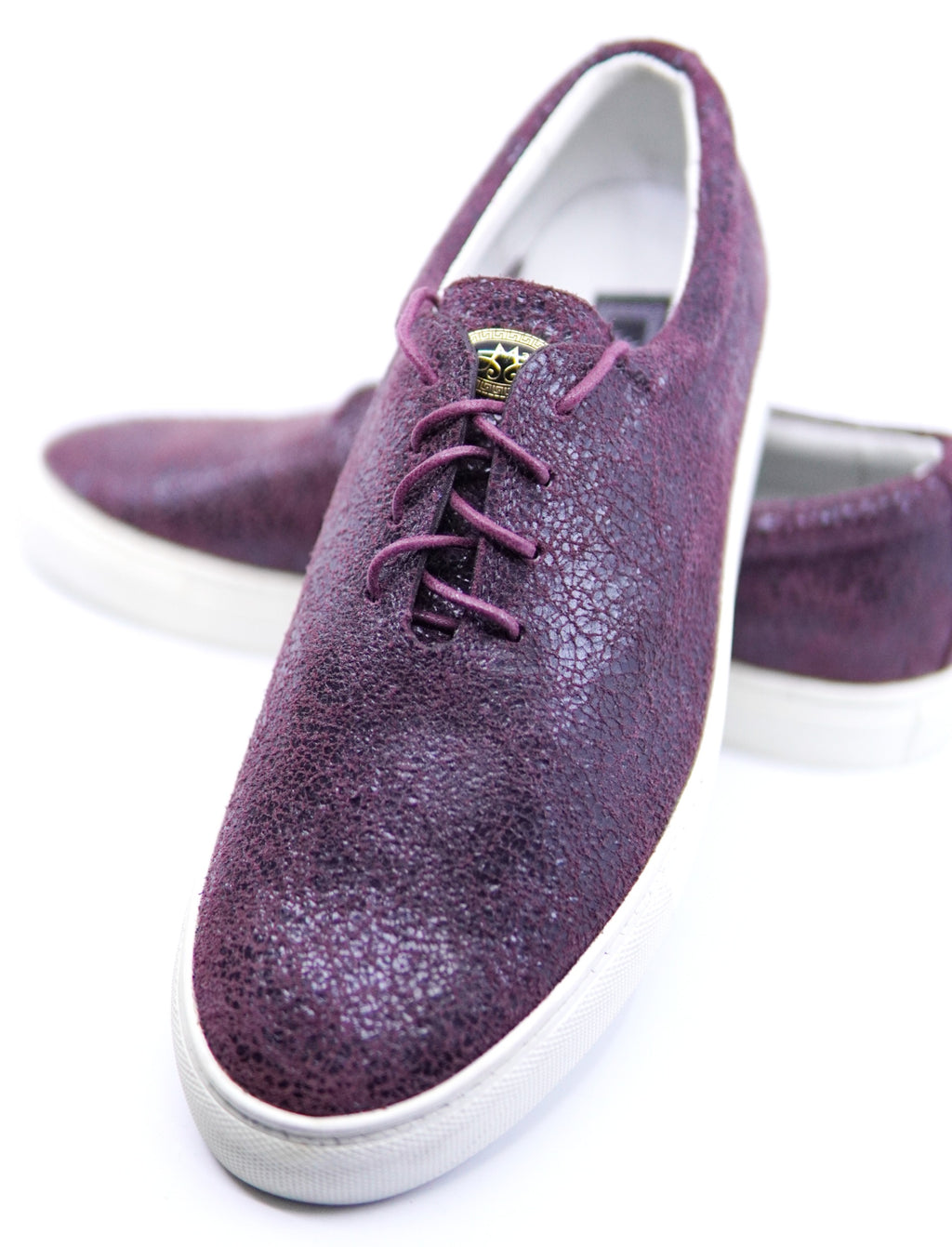 Textured Burgundy Leather Sneaker US 9 image 3