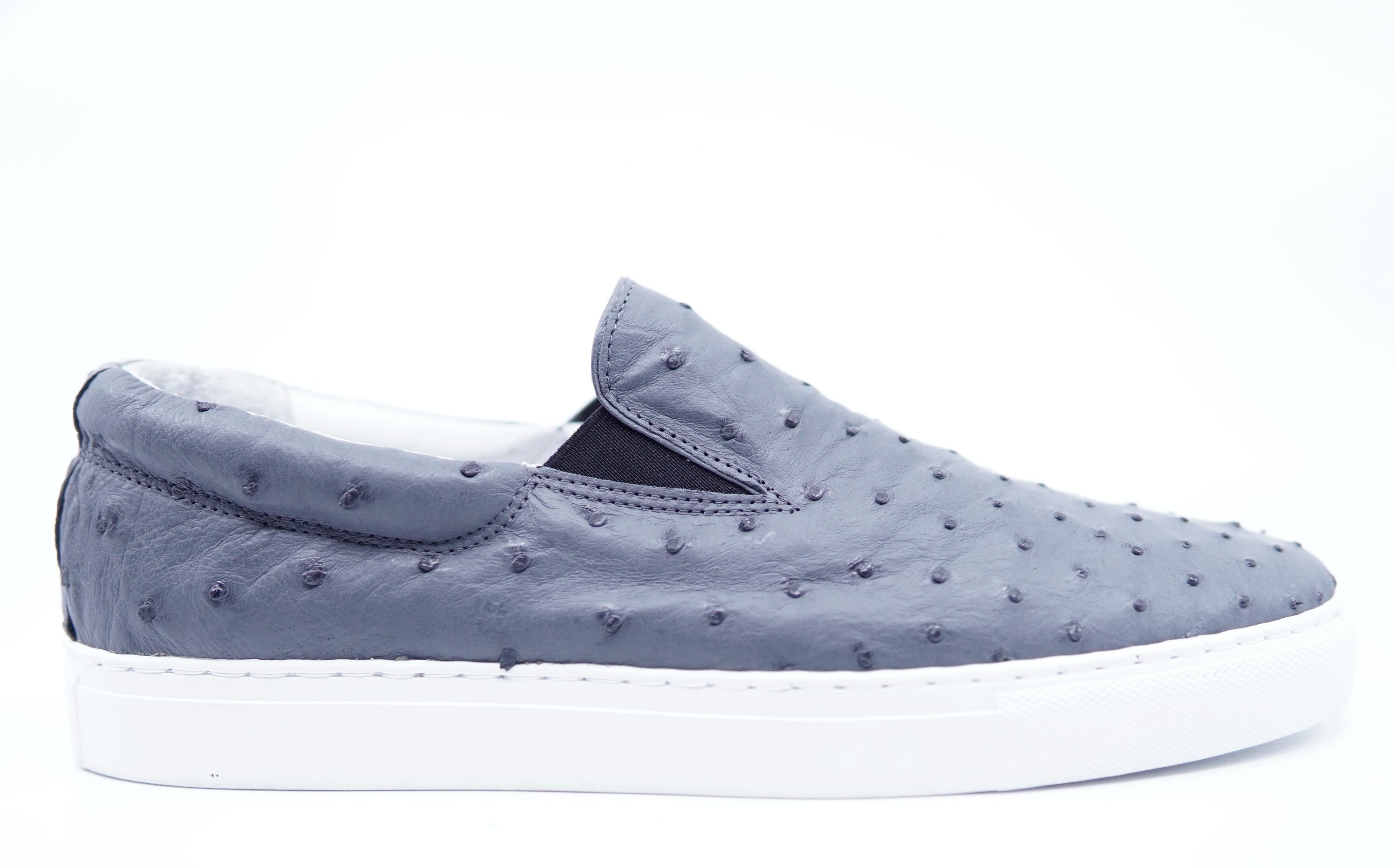 Grey Ostrich Slip On Sneaker US 10.5 image 0