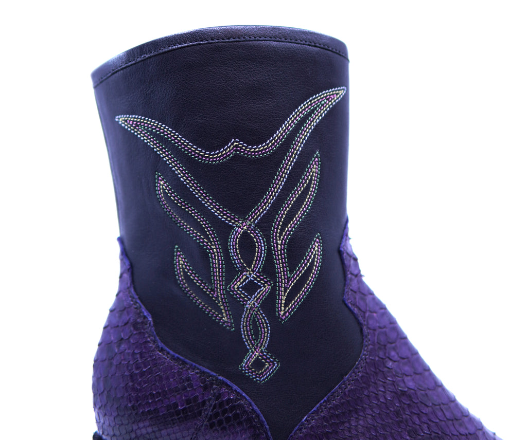 Genuine Purple Python Botin 9-US Womens image 2