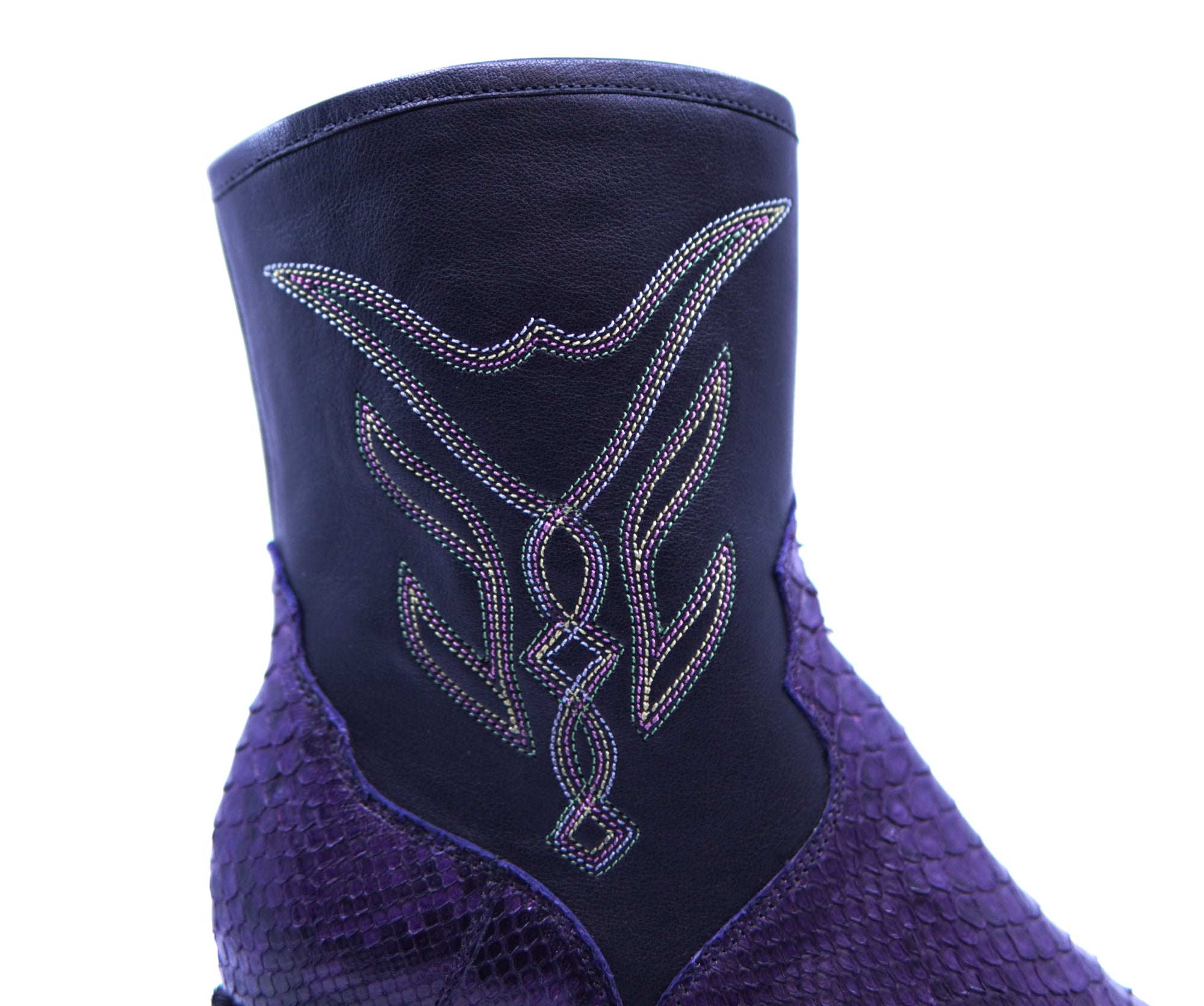 Genuine Purple Python Botin 9-US Womens image 2