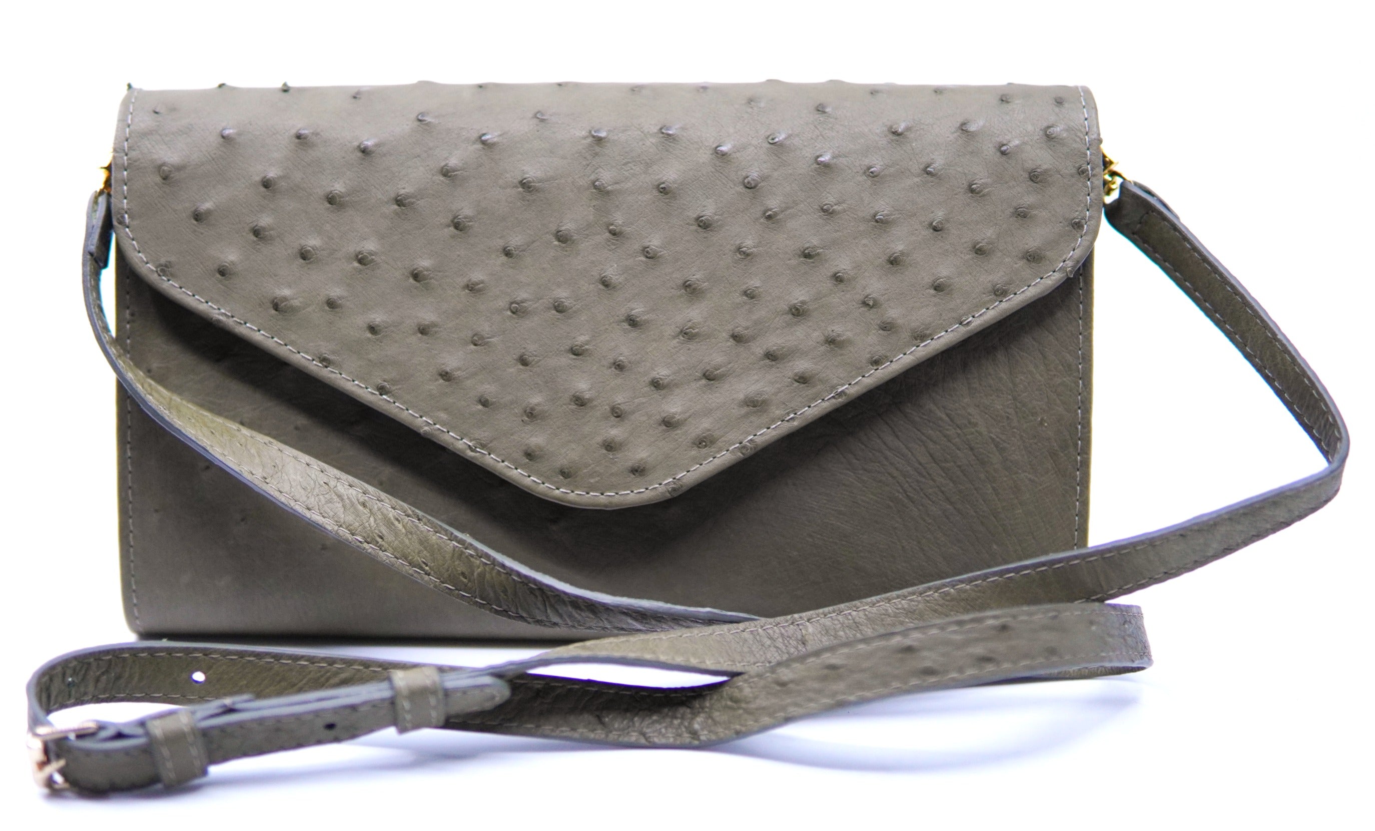 Olive Ostrich Purse image 0