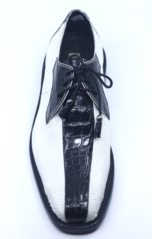 Black and White Alligator and Lizard Dress Shoes US Men's 11 image 1