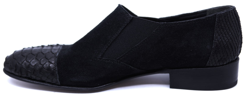 Suede & Snake Loafer image 1